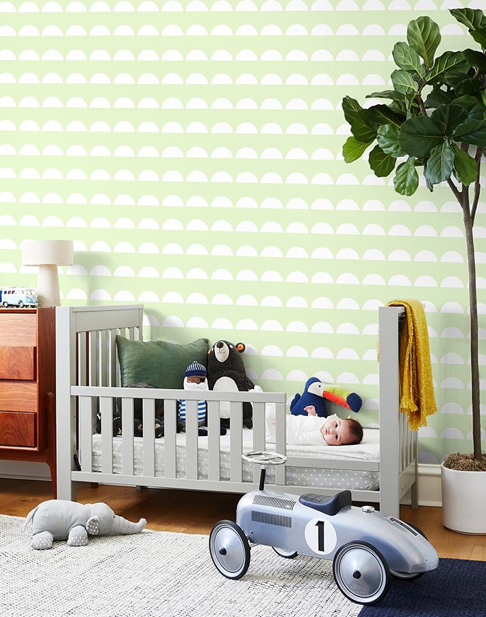 'sun Tile' Wallpaper By Tea Collection - Pistachio