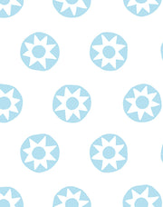 'sun Dial' Wallpaper By Tea Collection - Baby Blue