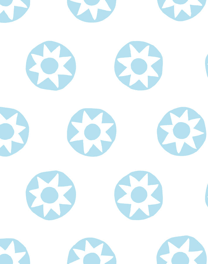 'sun Dial' Wallpaper By Tea Collection - Baby Blue