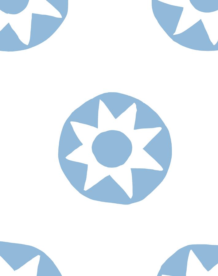 'sun Dial' Wallpaper By Tea Collection - Cornflower