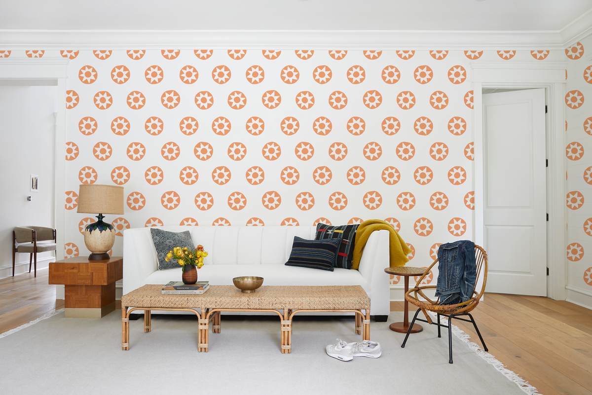 'sun Dial' Wallpaper By Tea Collection - Creamsicle