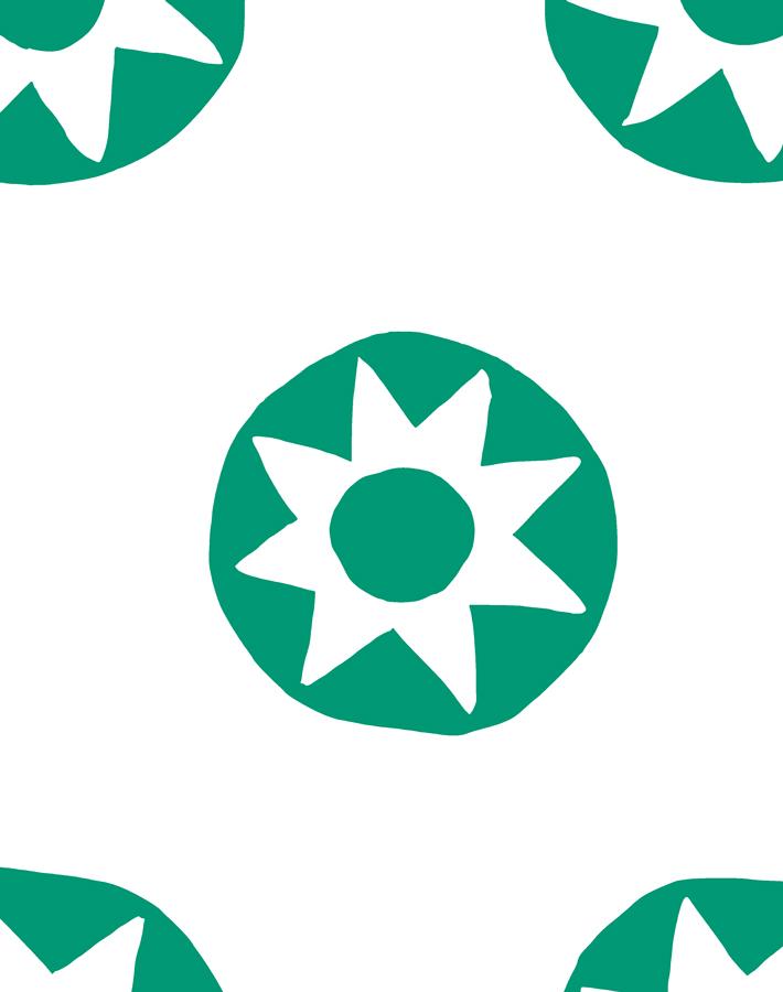 'sun Dial' Wallpaper By Tea Collection - Emerald