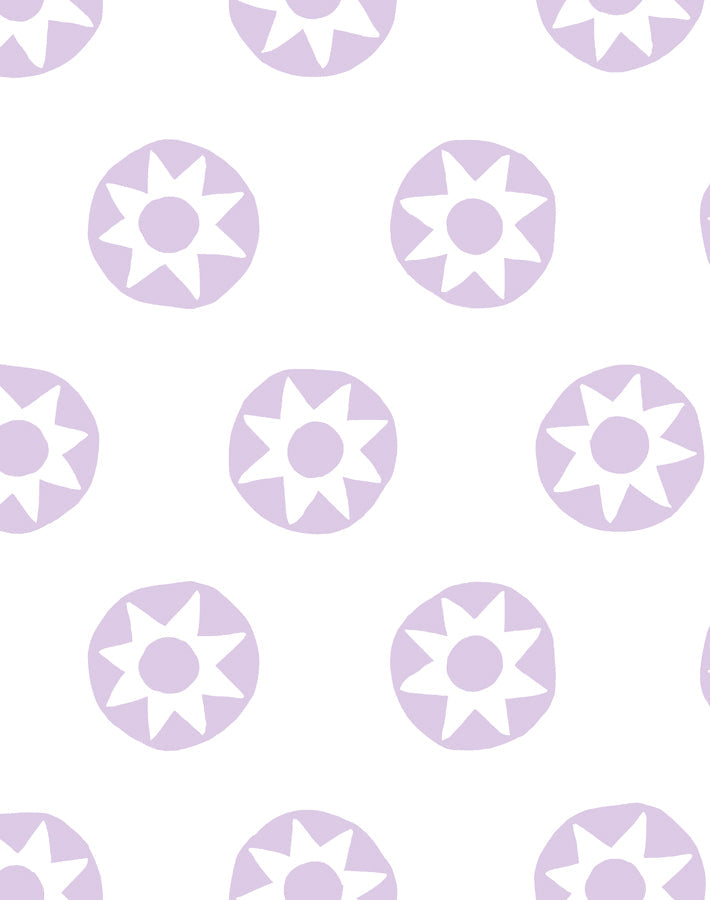 'sun Dial' Wallpaper By Tea Collection - Lavender