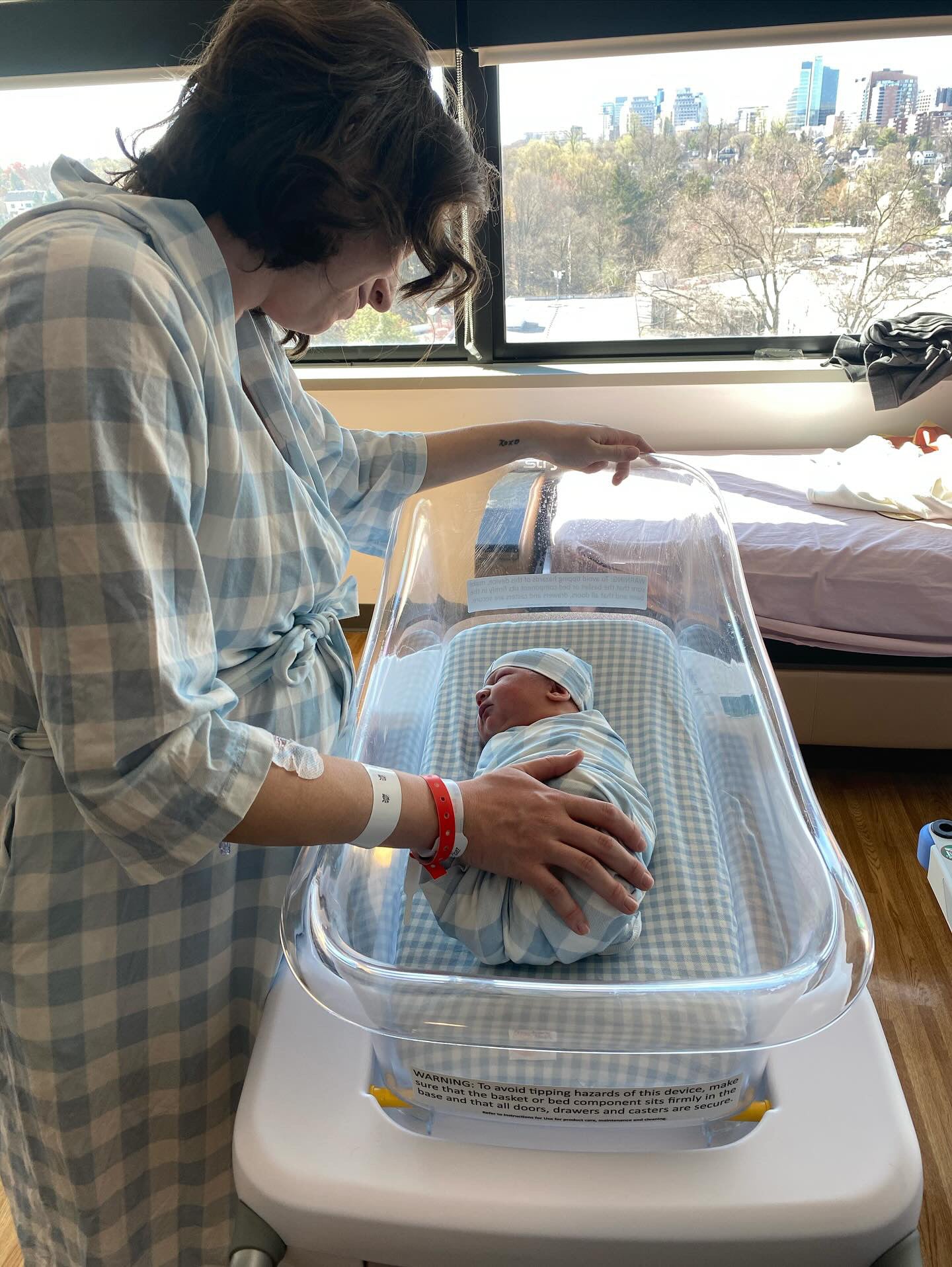 Mommy Robe - Sunday Picnic Dusty Blue