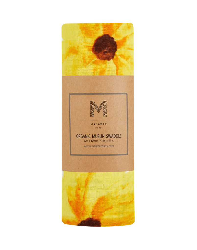 ORGANIC SWADDLE - SUNFLOWER