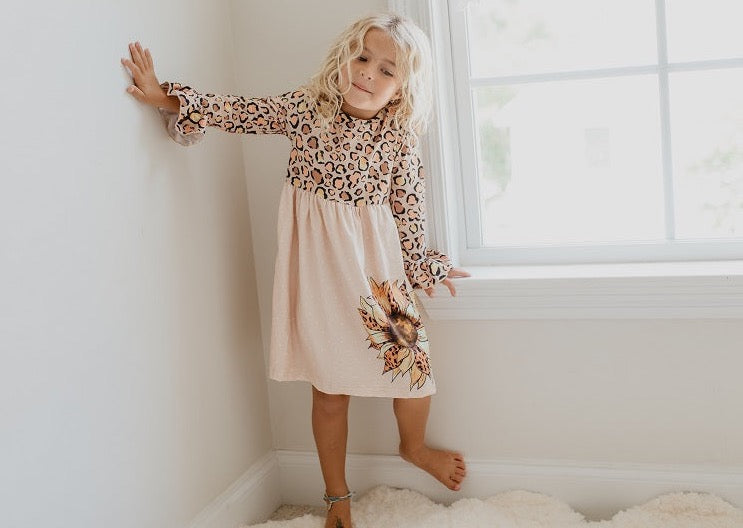 Claire Sunflower Lep Dress