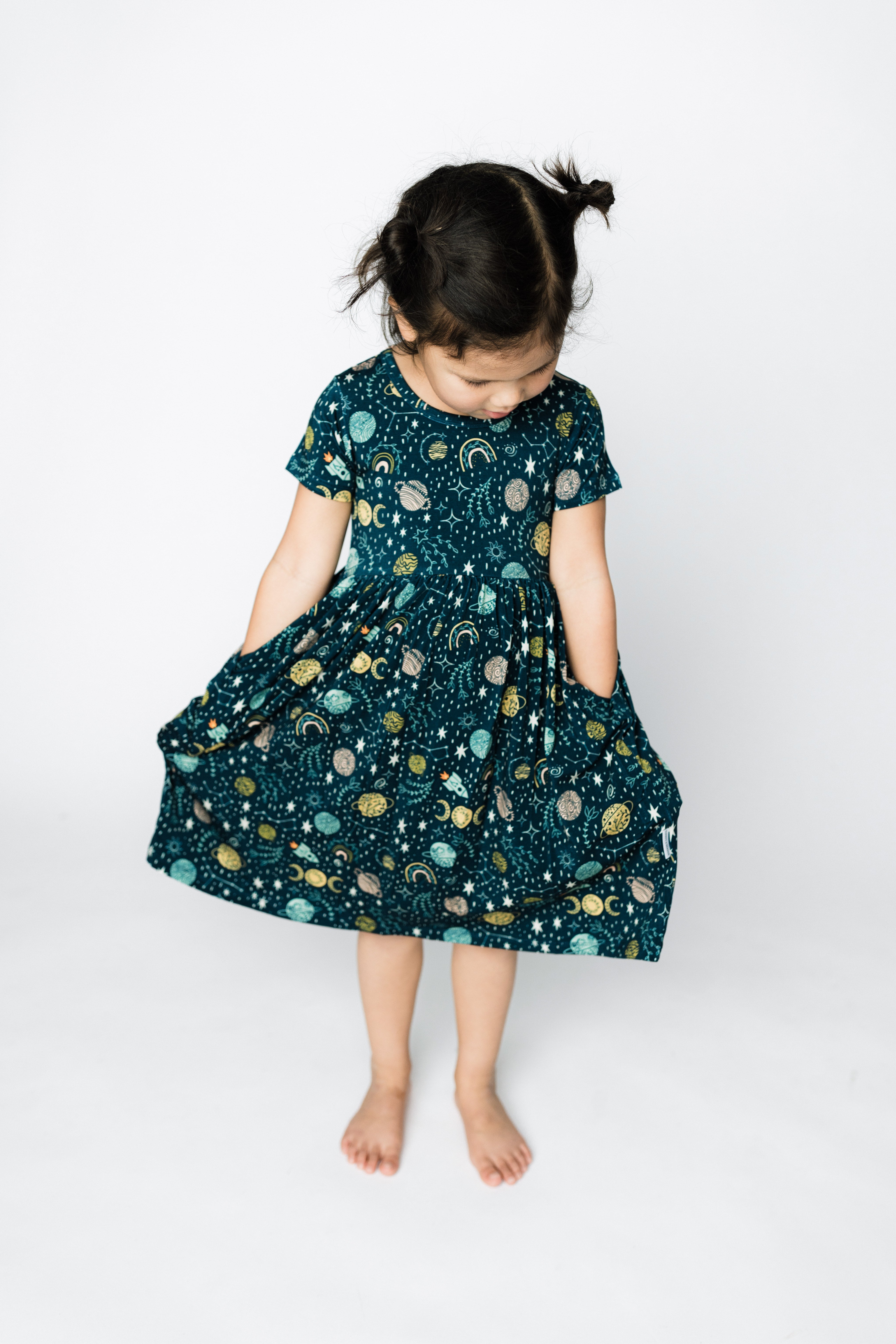 Goodnight Meteorite Bamboo Twirl Dress