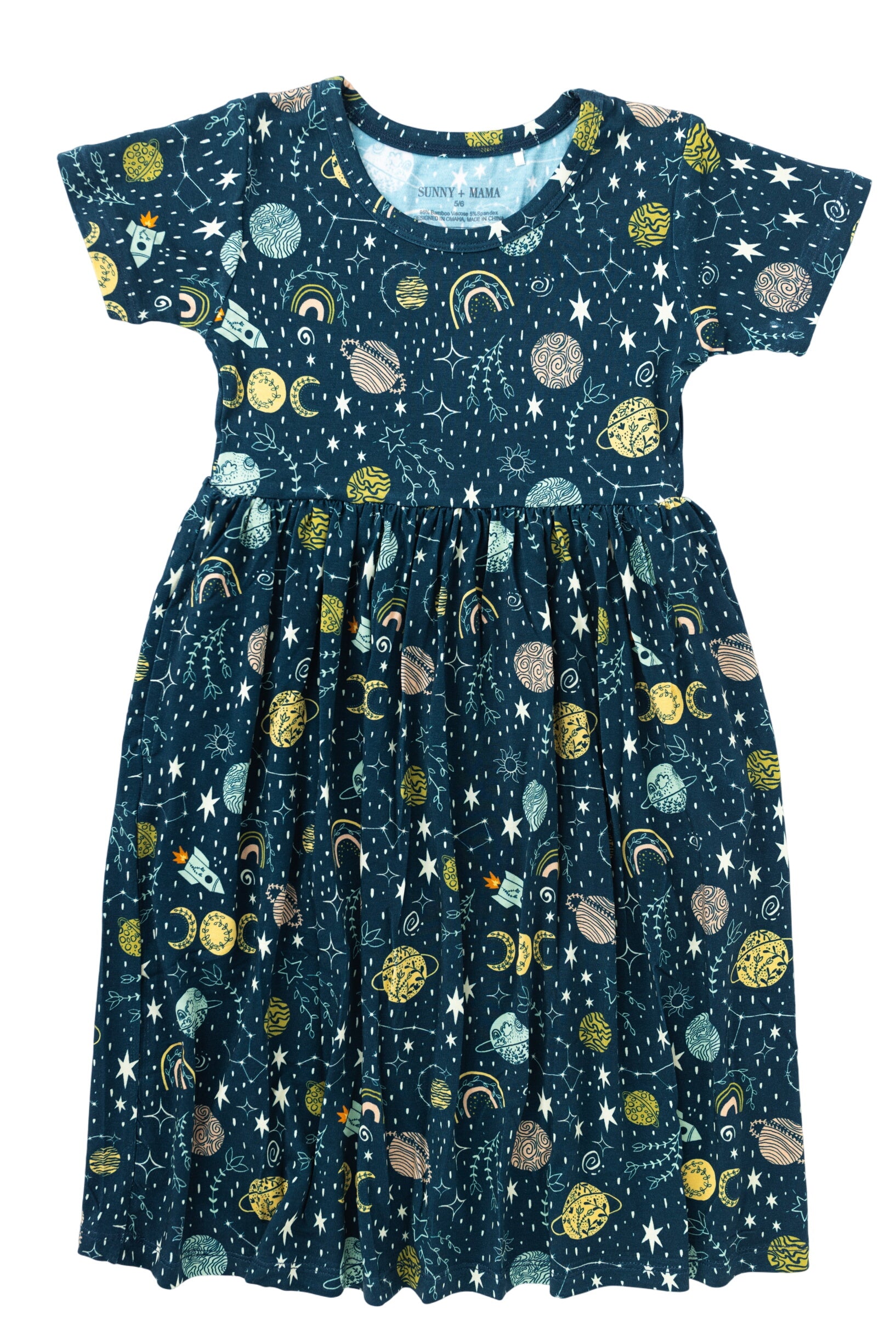 Goodnight Meteorite Bamboo Twirl Dress