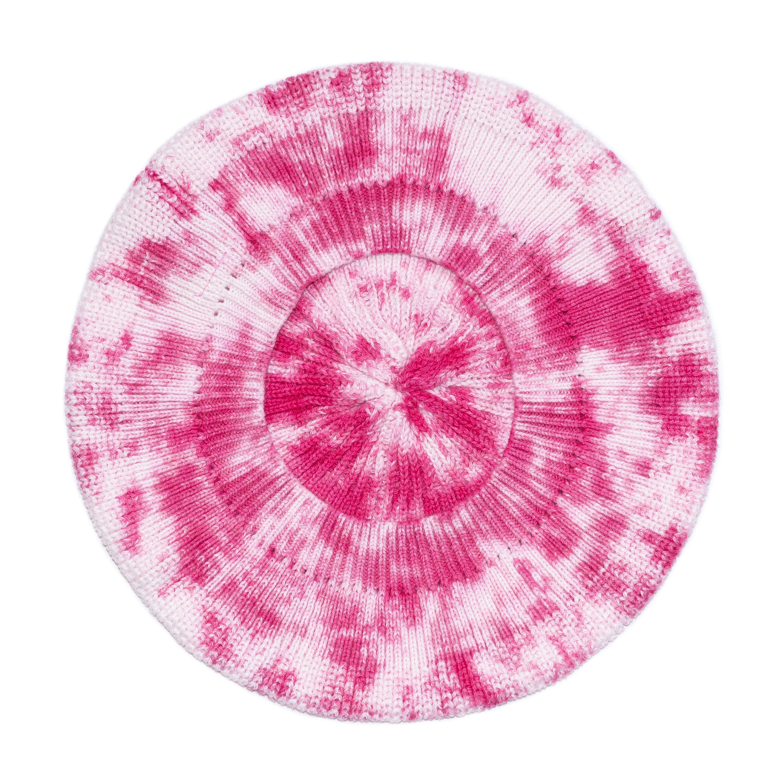 Sunset Pink Tie Dye Beret