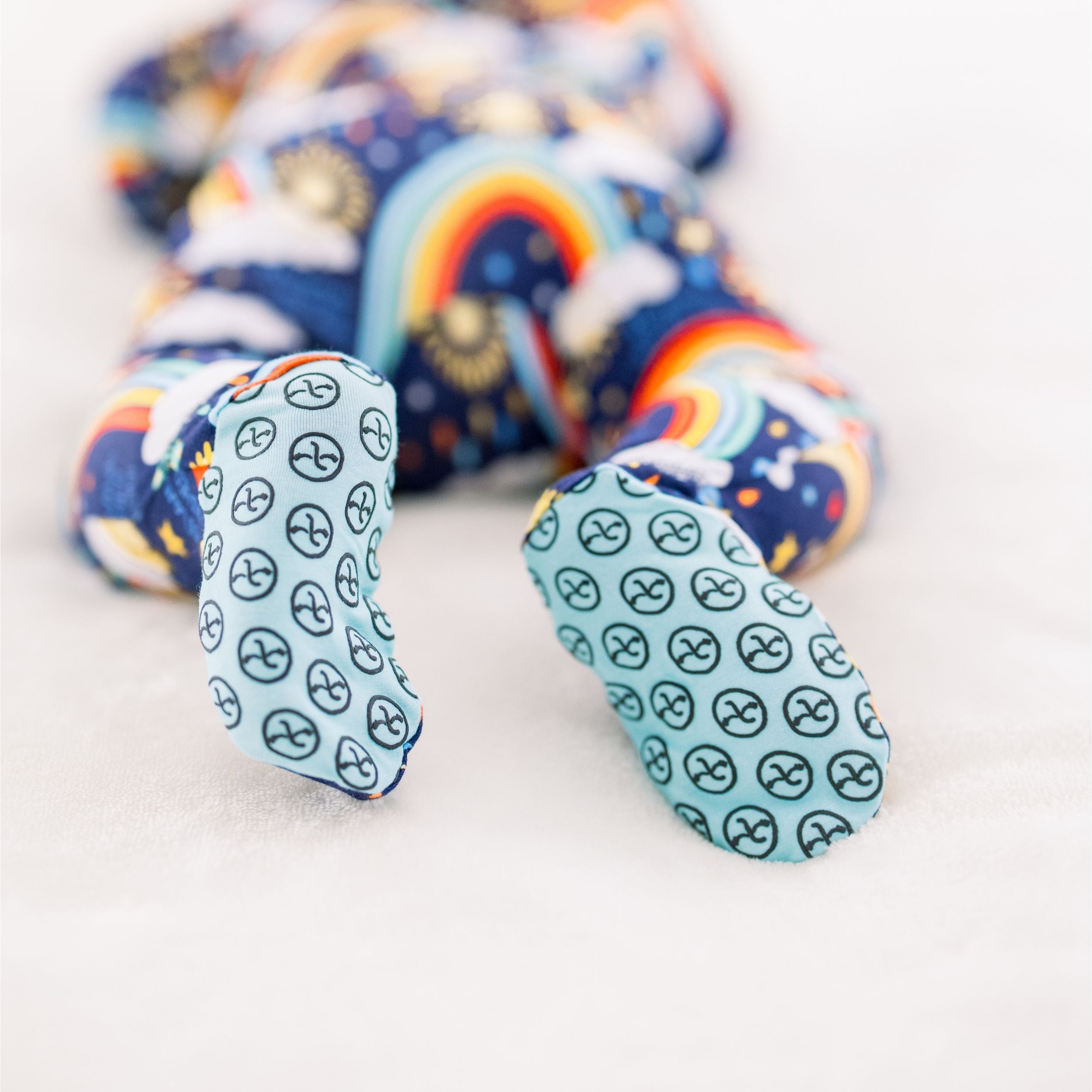 The Second-skin Footie | Here Comes The Sunshine (blue) | "mama, I Wished For You"