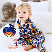 The Second-skin 2-piece Long Sleeve Pajama | Here Comes The Sunshine (blue)