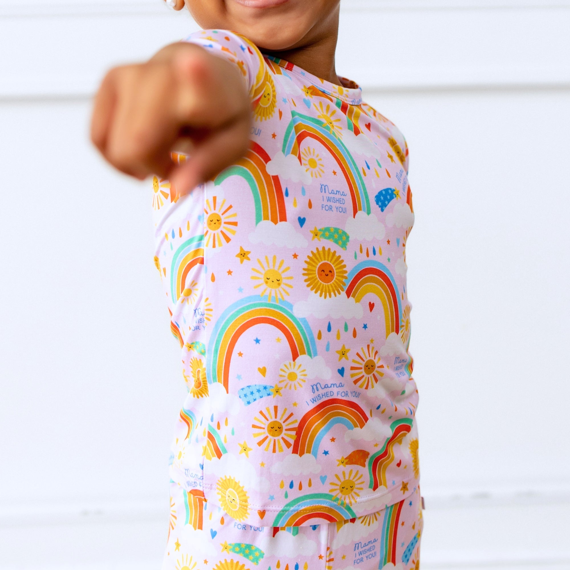The Second-skin 2-piece Short Sleeve Pajama | Here Comes The Sunshine (pink)