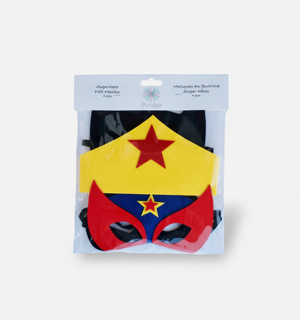Superheroes Felt Masks (set Of 4)