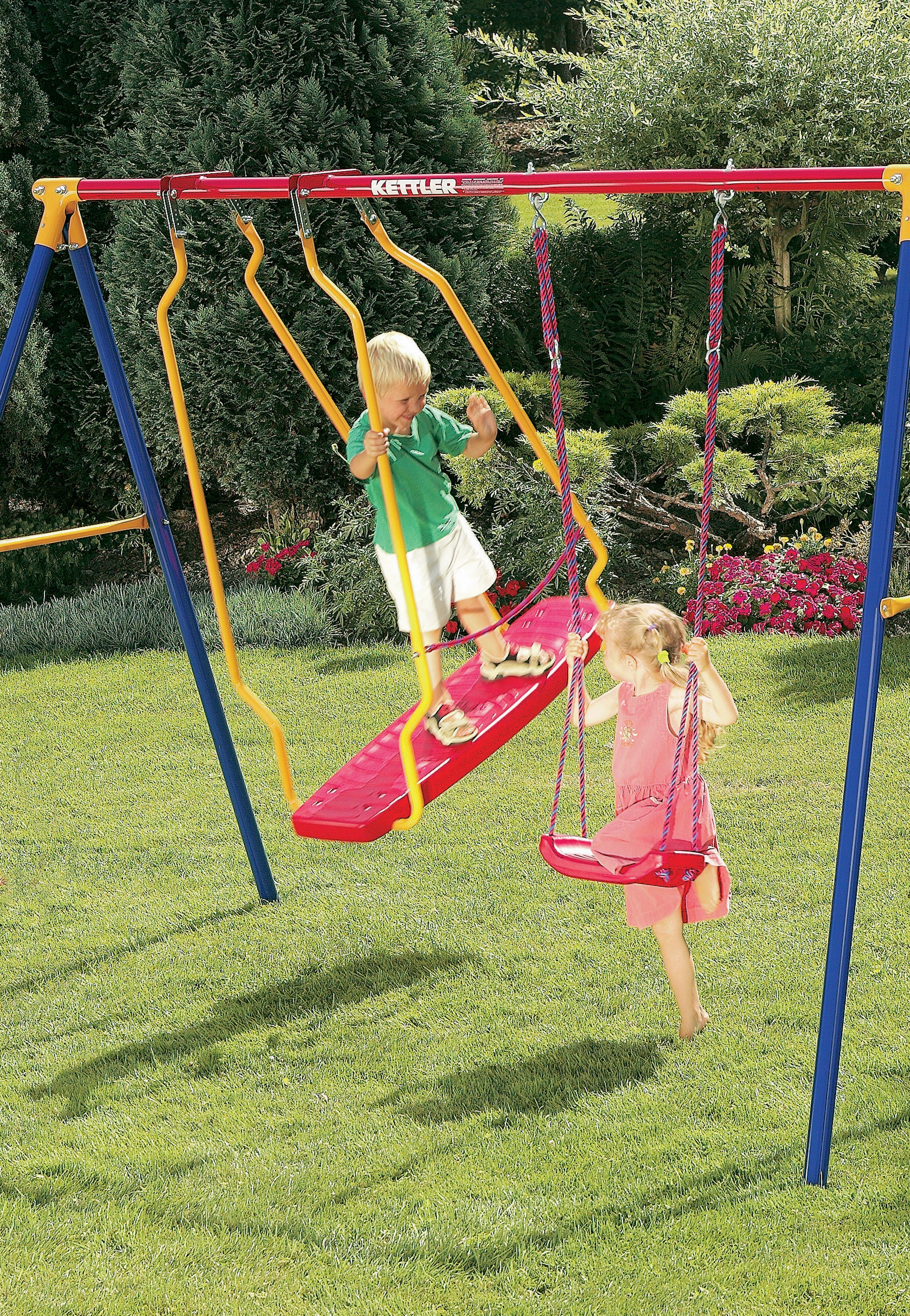 Multi-Play Swingset Bundle - With Surf Swing & Glider Accessories