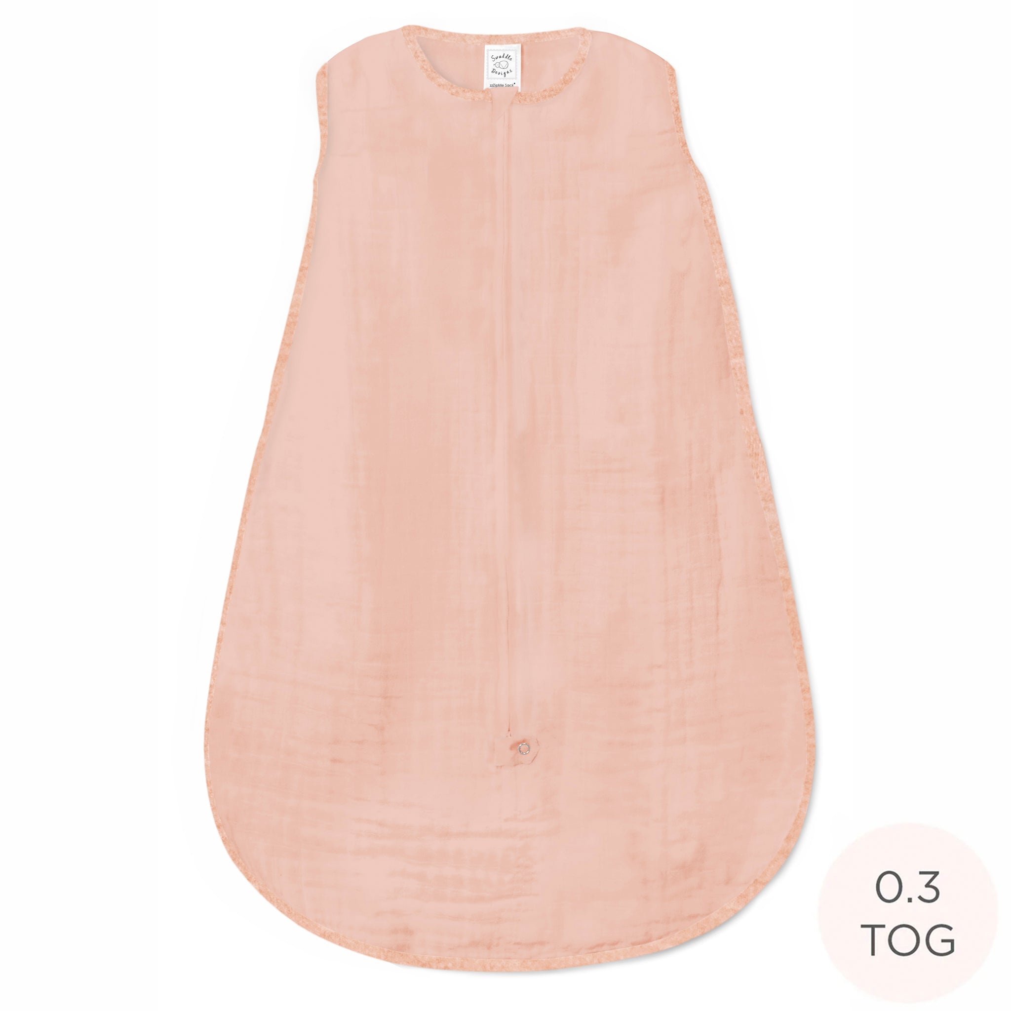 Muslin Non-weighted Zzzipme Sack - Peach Blush
