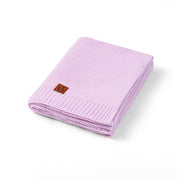 Classic Knit Cotton Baby Blanket In Lilac