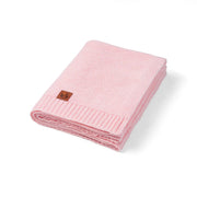 Classic Knit Cotton Baby Blanket In Pink