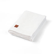 Classic Knit Cotton Baby Blanket In White