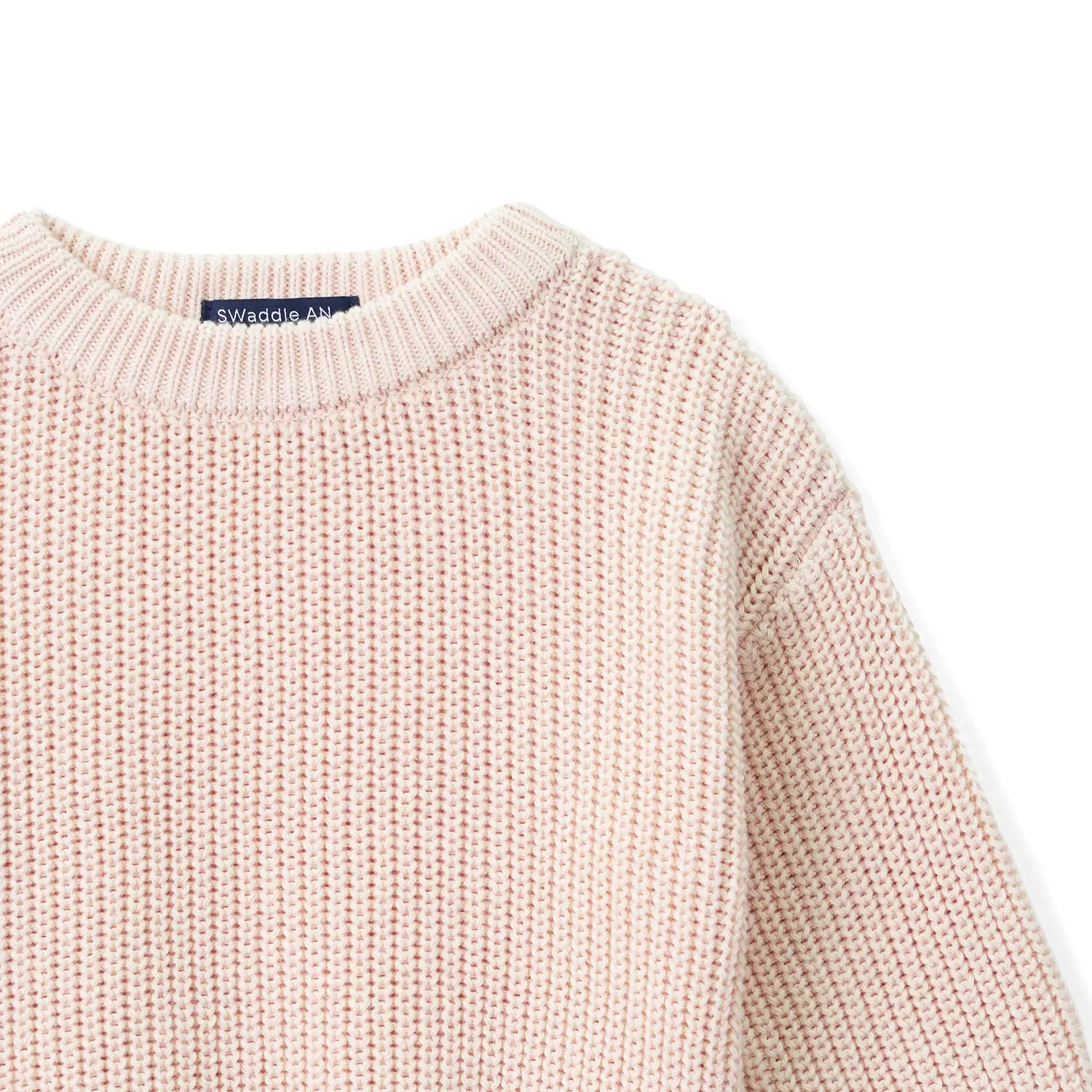 Classic Knit Baby Sweater In Beige