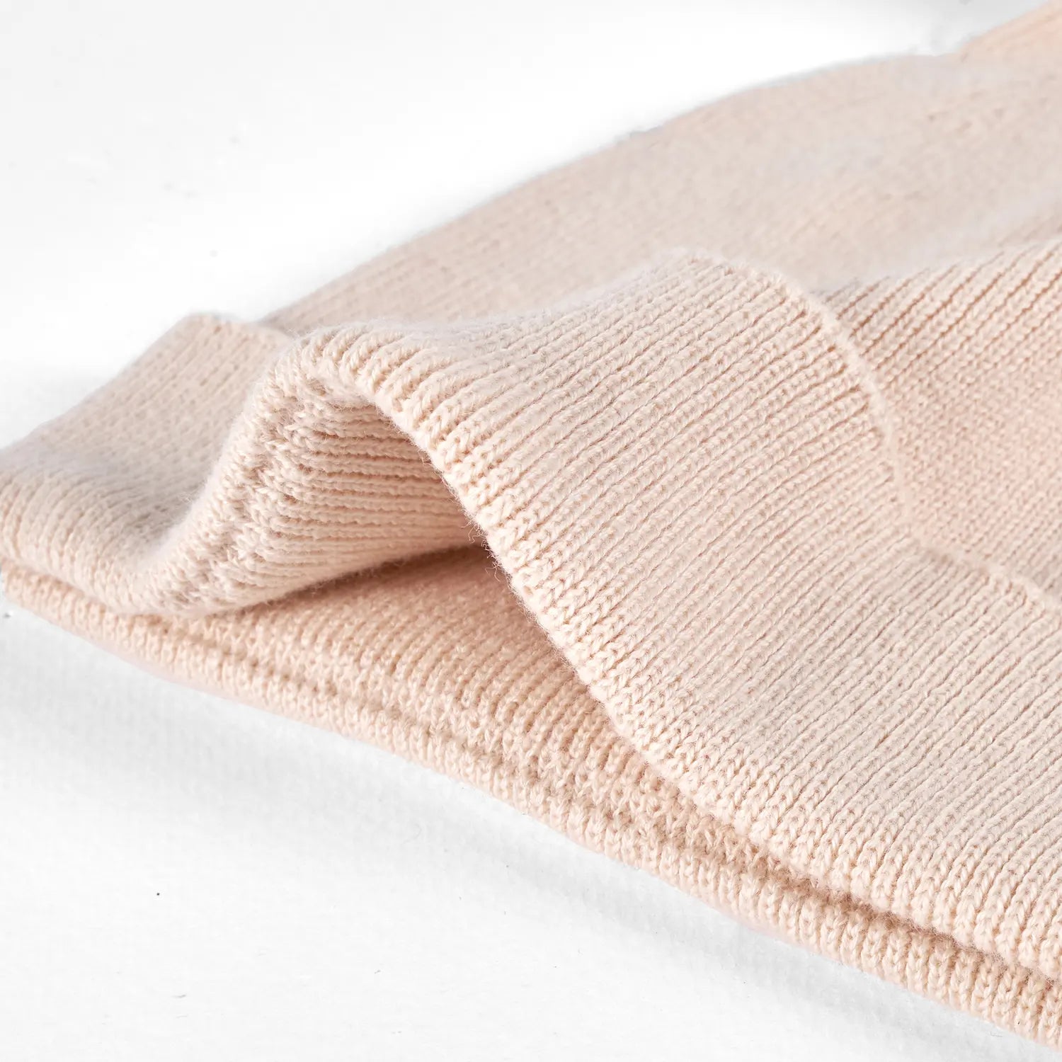 Knit Baby Pom Beanie In Beige