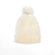 Knit Baby Pom Beanie In Cream