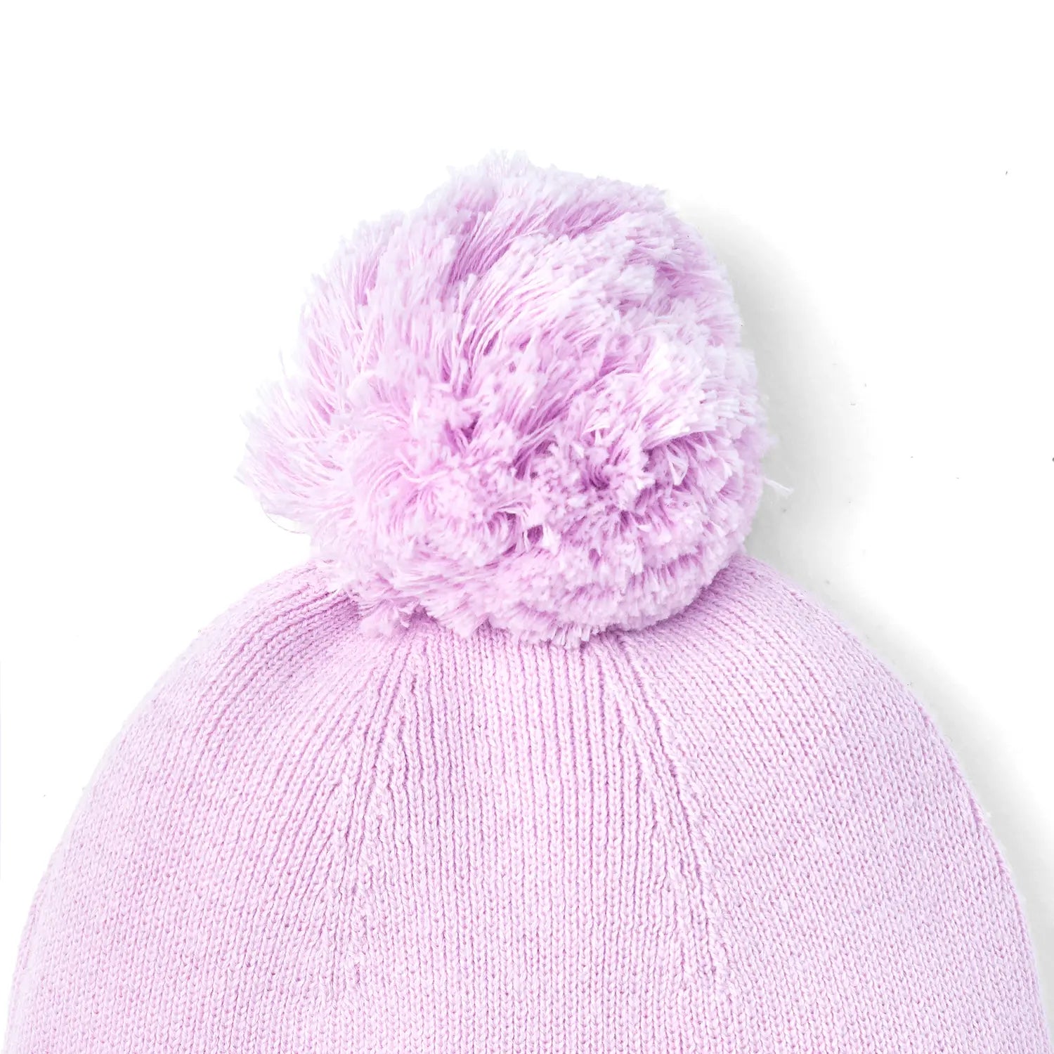 Knit Baby Pom Beanie In Lilac