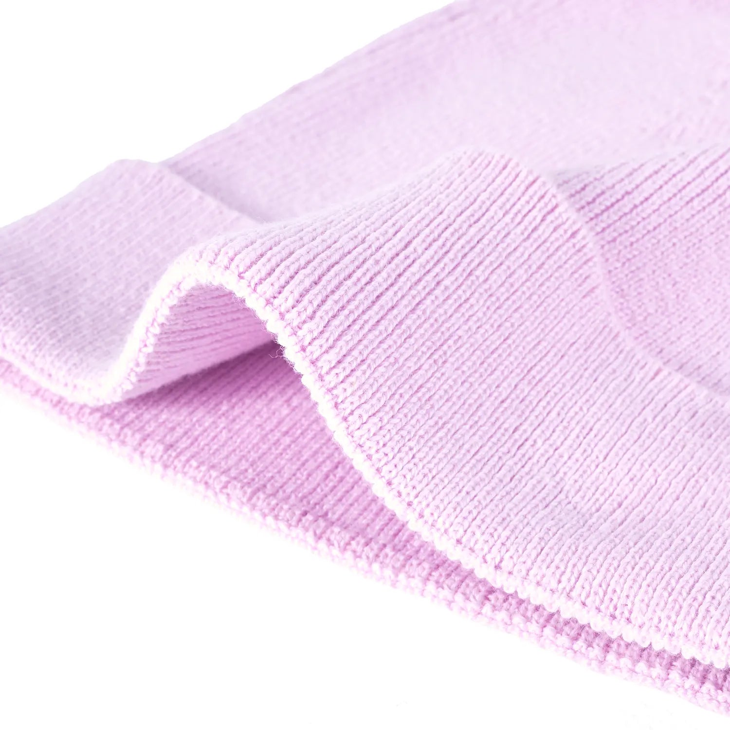 Knit Baby Pom Beanie In Lilac