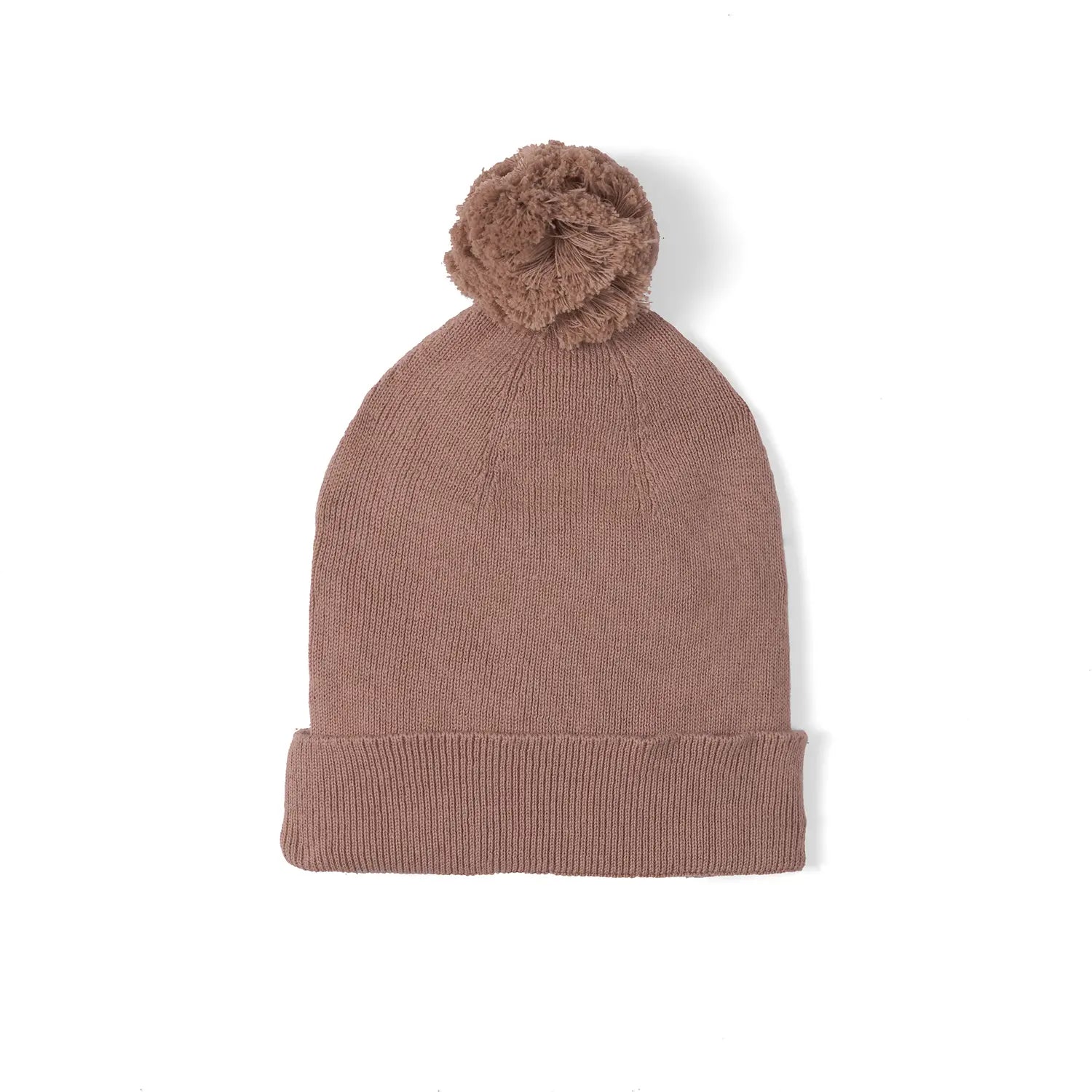 Knit Baby Pom Beanie In Mocha