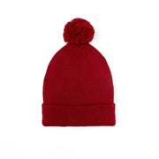 Knit Baby Pom Beanie In Red Xmas