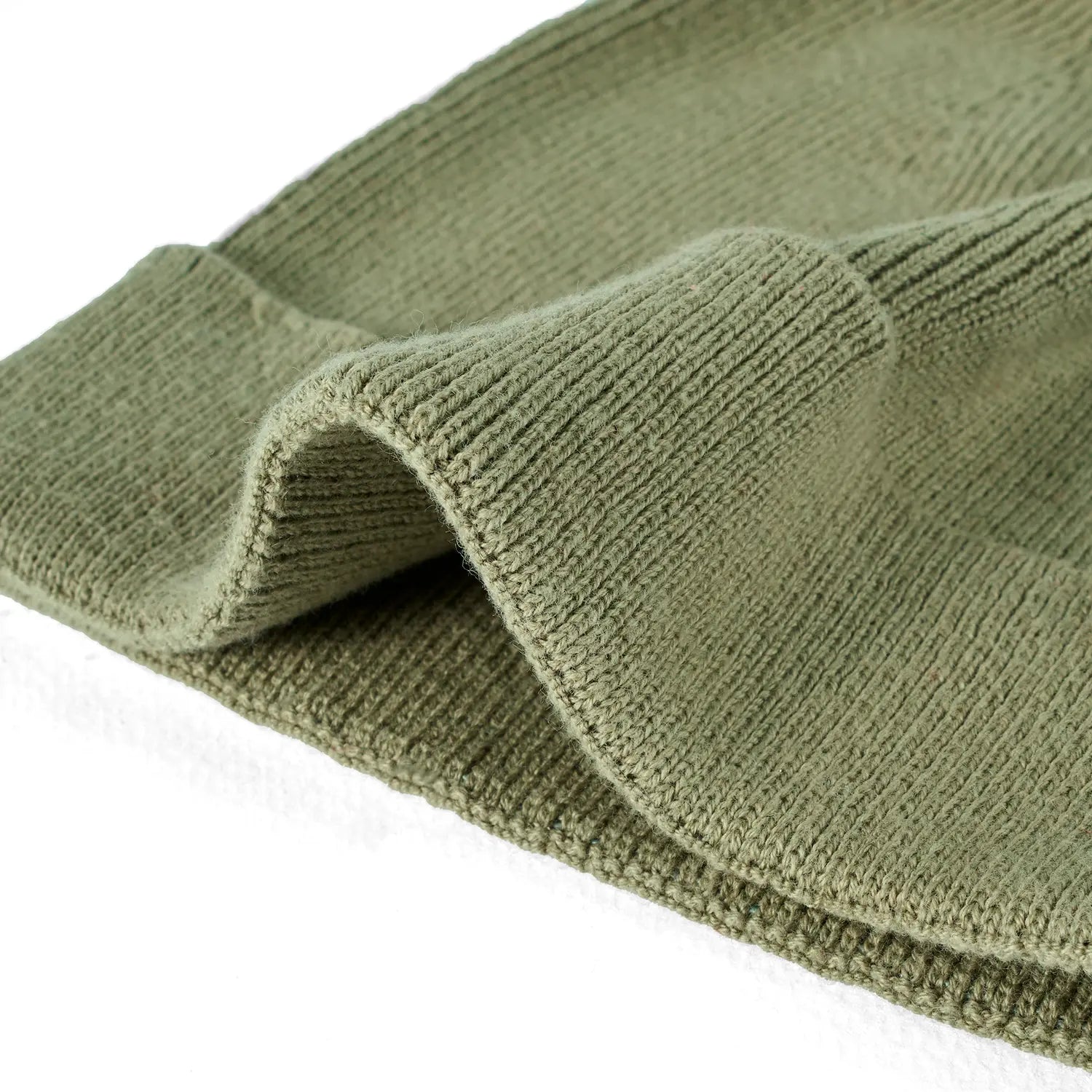Knit Baby Pom Beanie In Sage Green