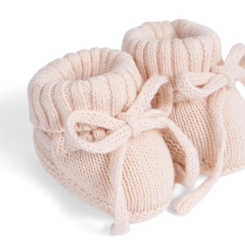Knitted Booties In Beige