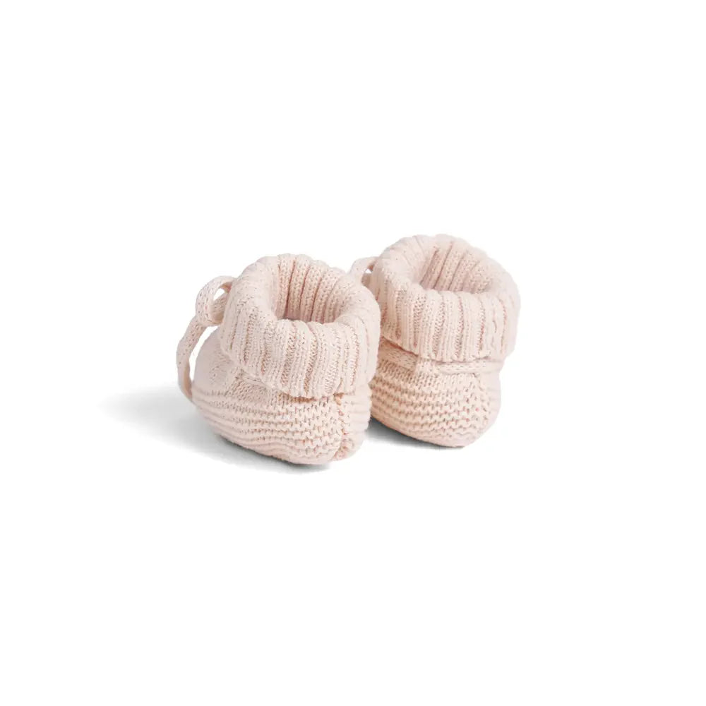 Knitted Booties In Beige