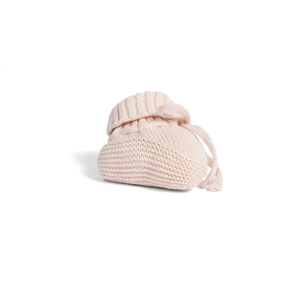 Knitted Booties In Beige