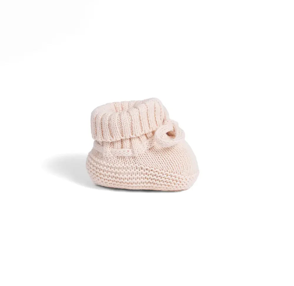 Knitted Booties In Beige