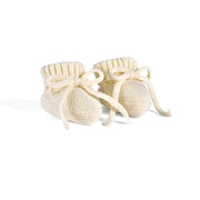 Knitted Booties In Cream