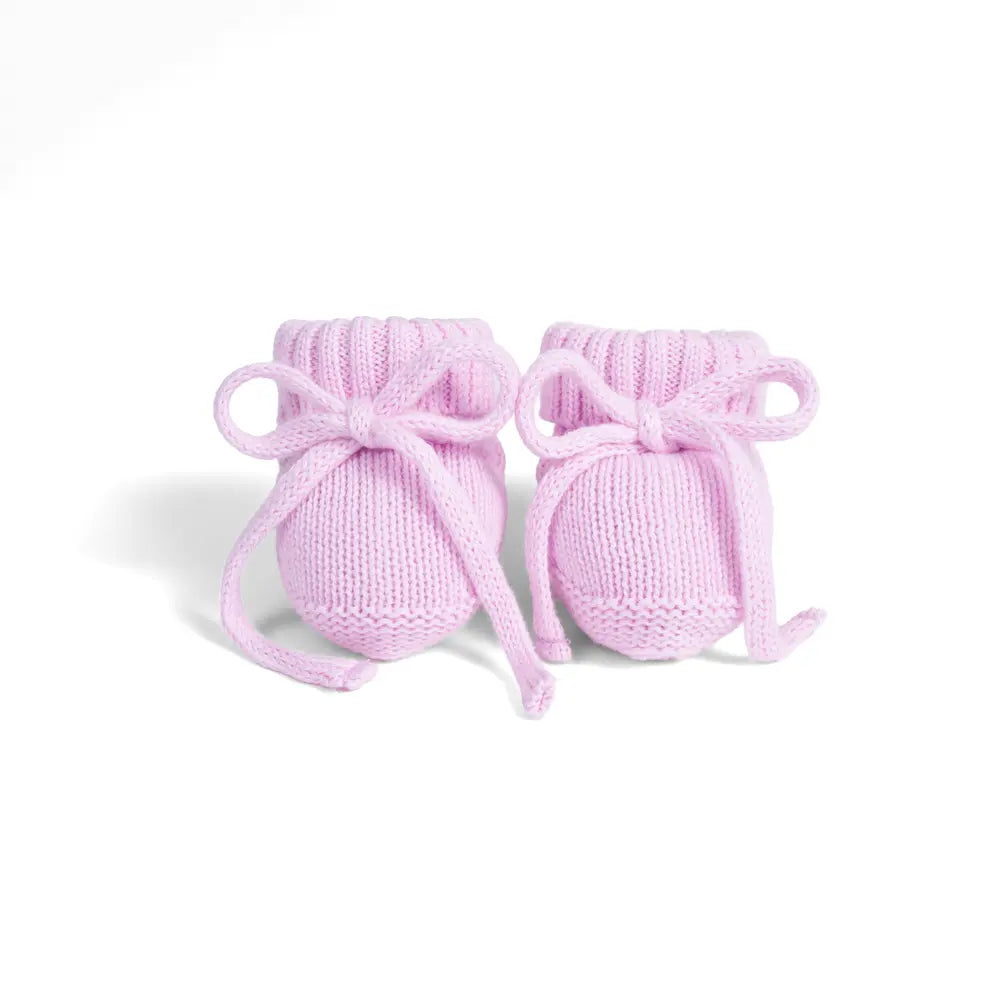 Knitted Booties In Lilac