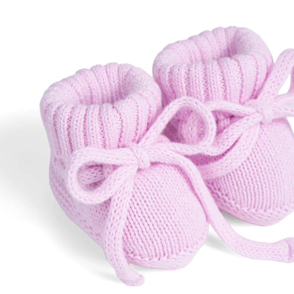 Knitted Booties In Lilac