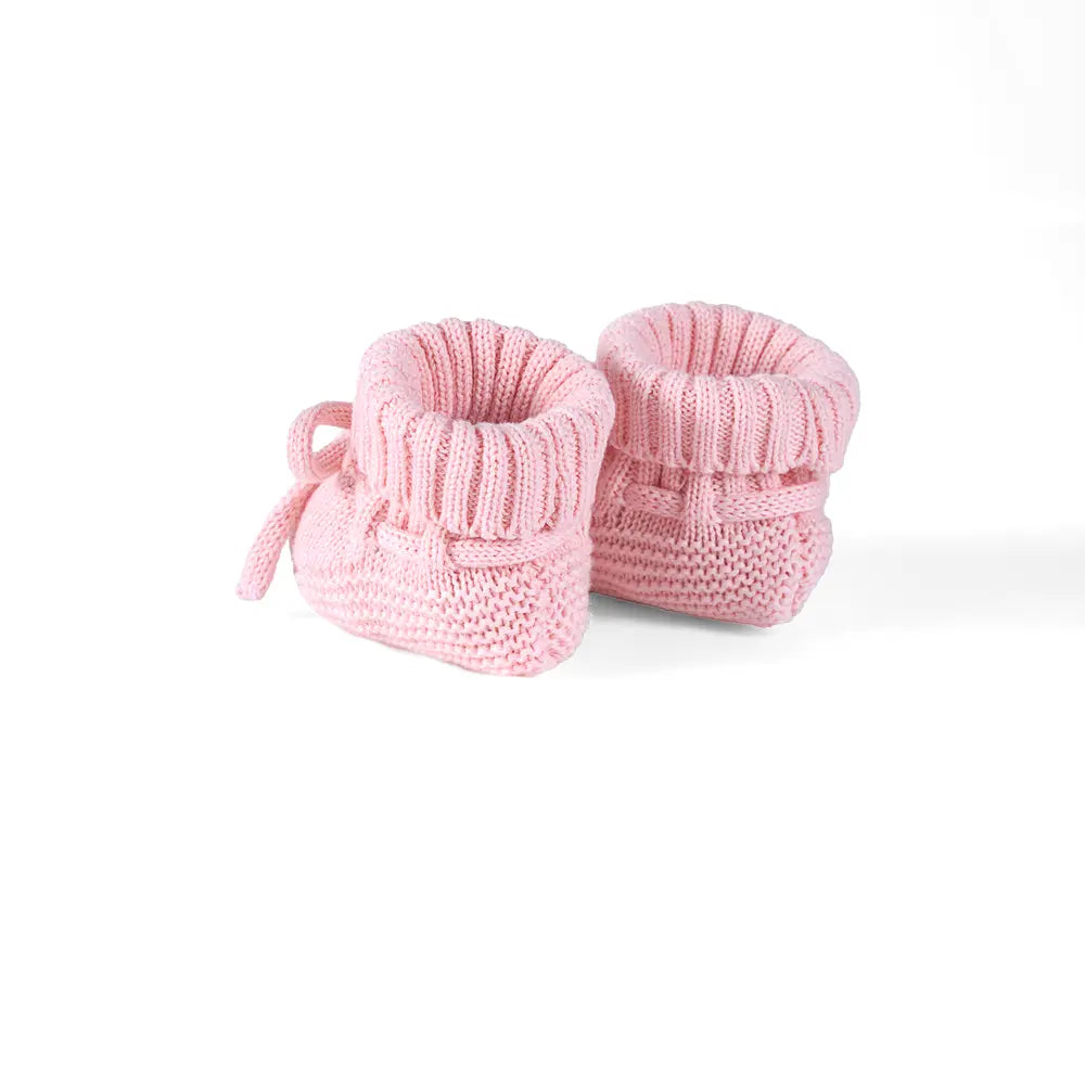 Knitted Booties In Pink