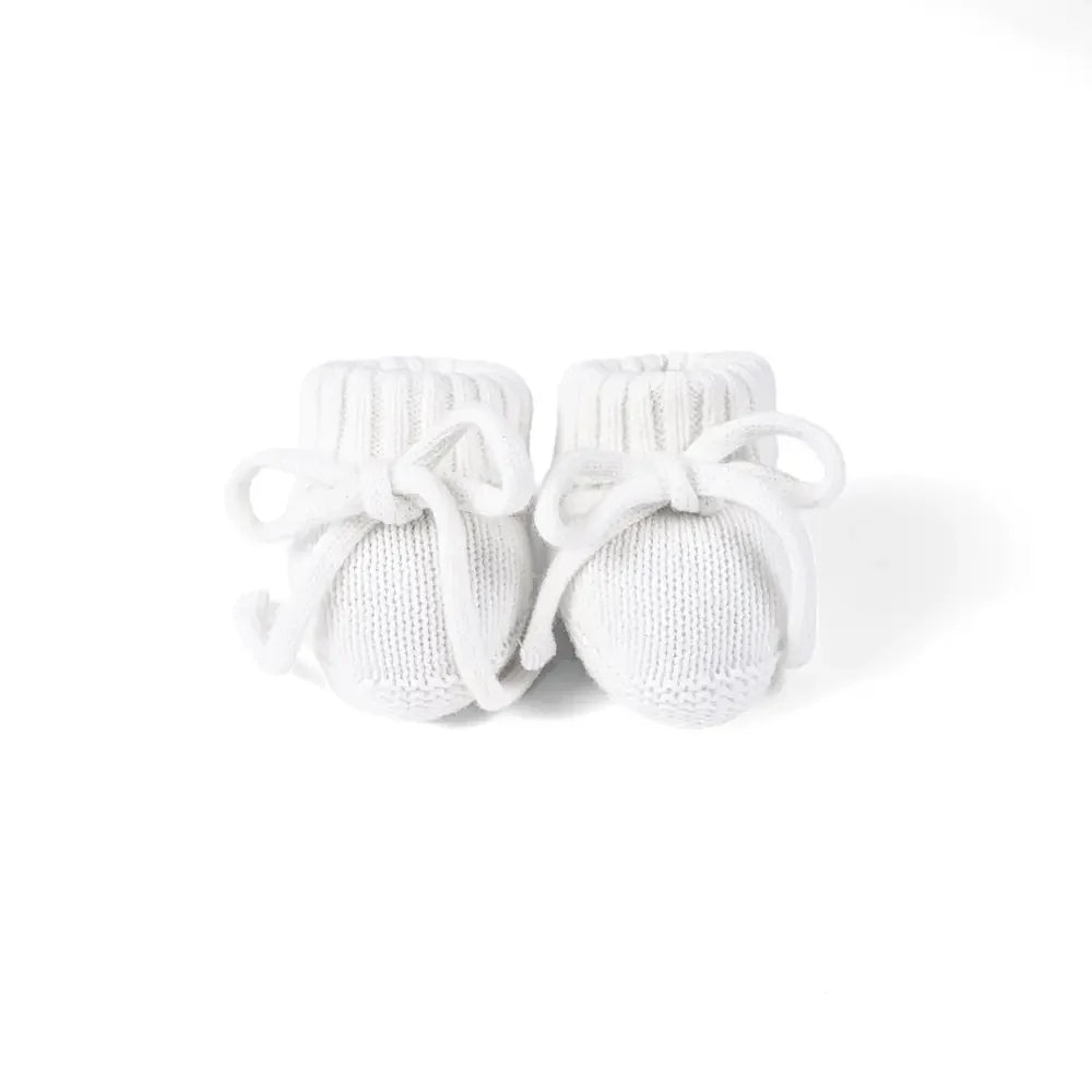 Knitted Booties In White