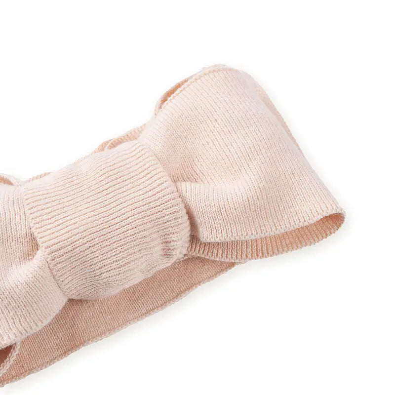 Knitted Oversized Topknot In Beige