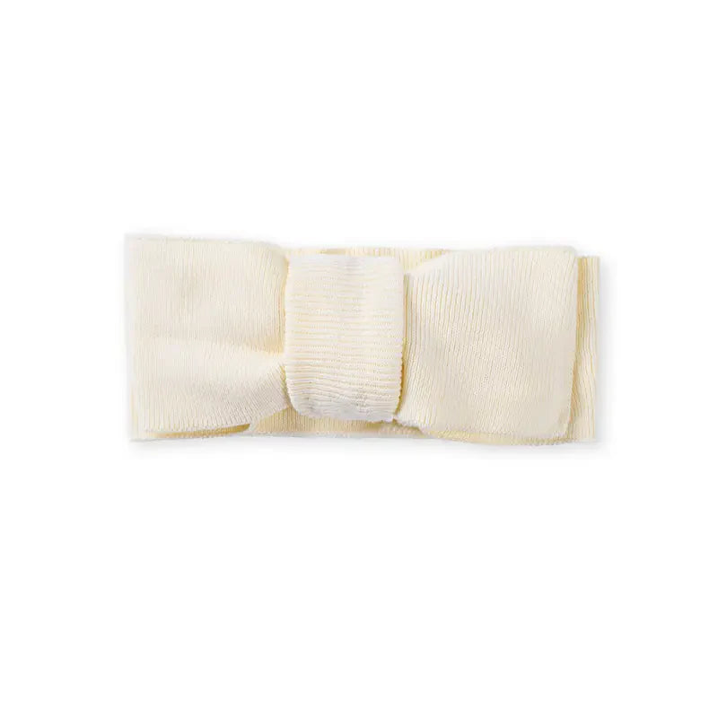 Knitted Oversized Topknot In Cream