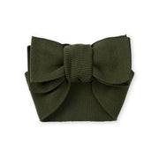 Knitted Oversized Topknot In Forest Green