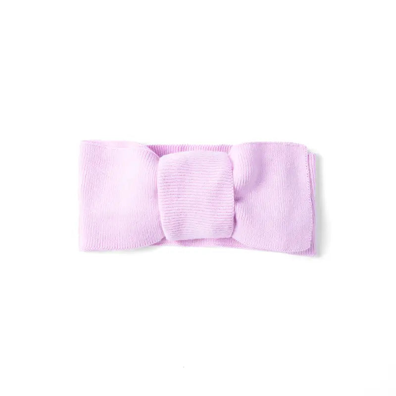 Knitted Oversized Topknot In Lilac