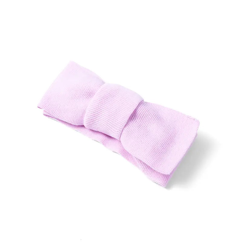 Knitted Oversized Topknot In Lilac