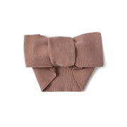 Knitted Oversized Topknot In Mocha