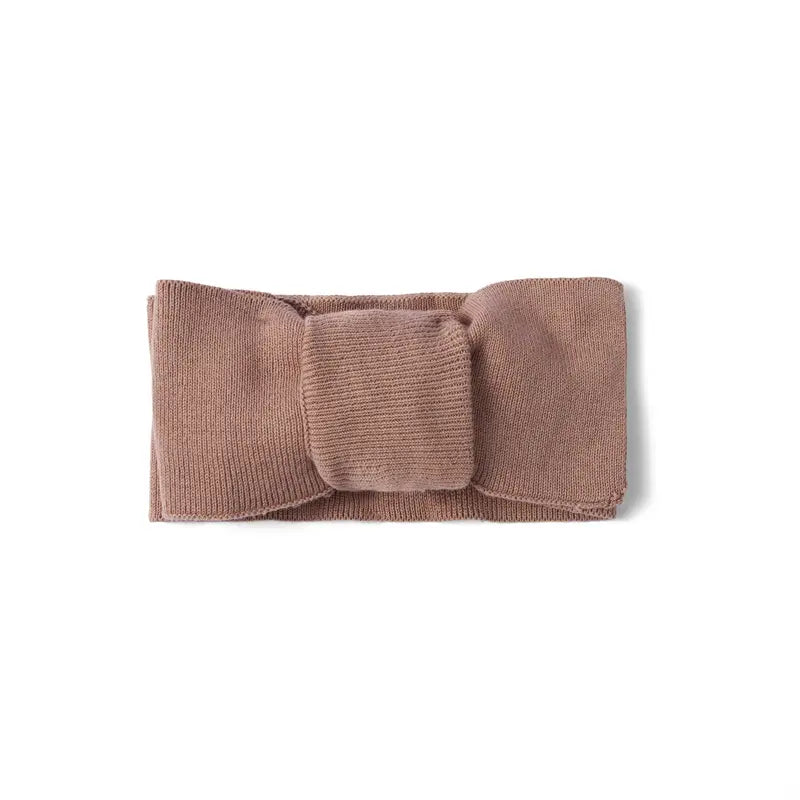 Knitted Oversized Topknot In Mocha
