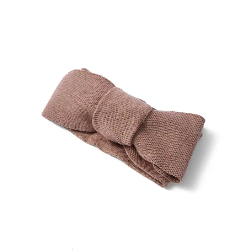 Knitted Oversized Topknot In Mocha