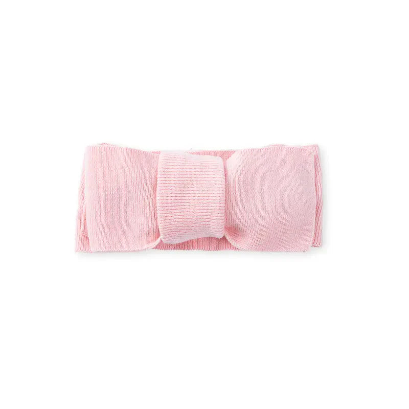 Knitted Oversized Topknot In Pink