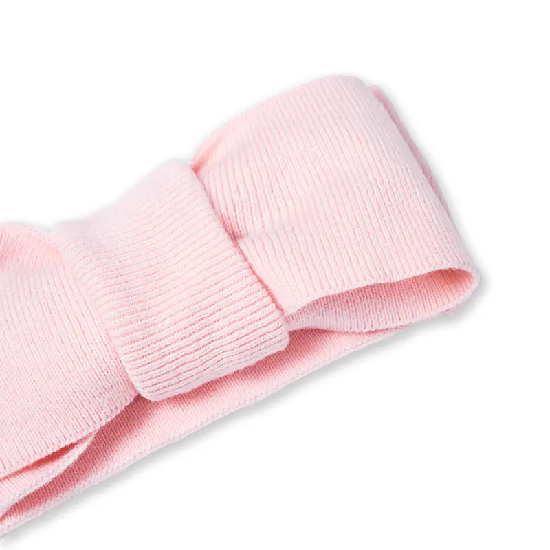 Knitted Oversized Topknot In Pink