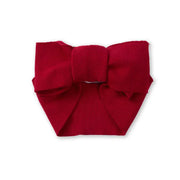 Knitted Oversized Topknot In Red Xmas